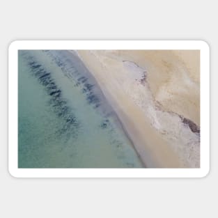 Aerial View Of Sandy Beach And Ocean Sticker